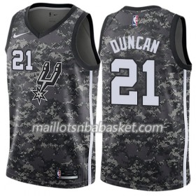 Maillot Homme San Antonio Spurs Tim Duncan 21 Nike City Edition Noir Swingman
